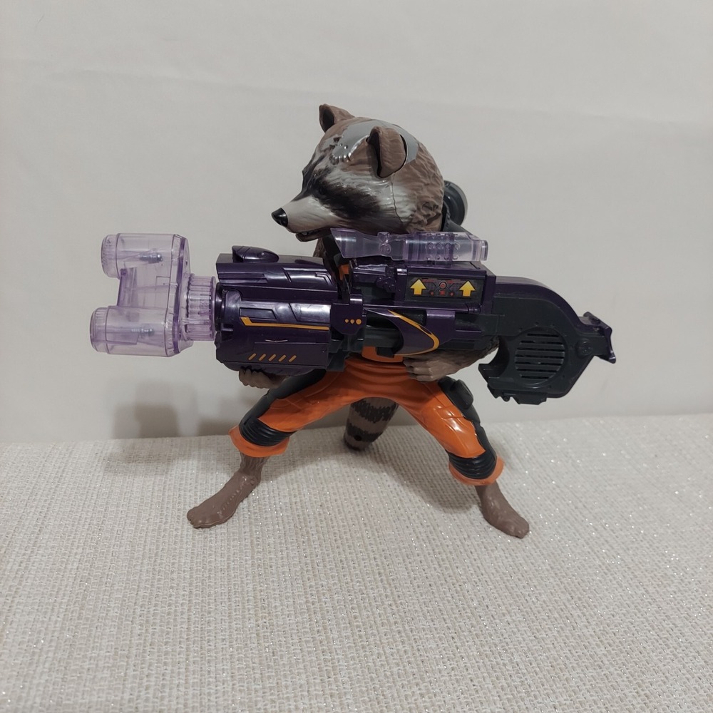 Marvel Guardians Of‎ The Galaxy BIG BLASTIN ROCKET RACCOON Talking Action Figure